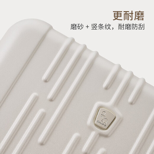 Valise Hervas 20 pouces, peut être embarquée dans l'avion, valise trolley, bagage de voyage de grande capacité, boîte à mot de passe, blanc cassé givré, sélection de couleurs à la mode, 20 pouces, 2-4 jours courte distance, valise d'embarquement standard