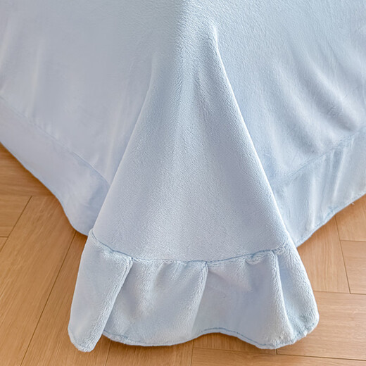 Mercury series cartoon cute cinnamon dog milk velvet four-piece set for children thickened coral velvet quilt cover double-sided velvet warm flannel cute big-eared dog green 1.5m bed sheet style four-piece set (suitable for 200*230 quilt core)