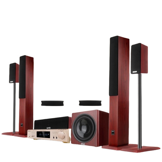 YTFY柏林之声家庭影院音响套装5.1家用客厅环绕组合音箱电视k歌重低音 七件套(10寸低音炮)+无线环绕