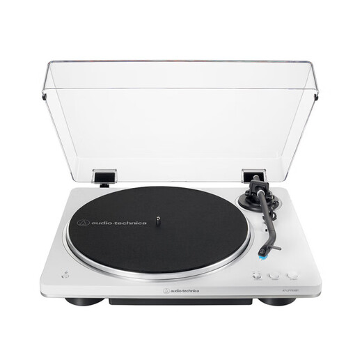 Audio-Technica Bonded Straight Automatic Belt Driven Turntable Vinyl Record Player Retro Bluetooth Record Player LP70XBT WS White Wireless Bluetooth