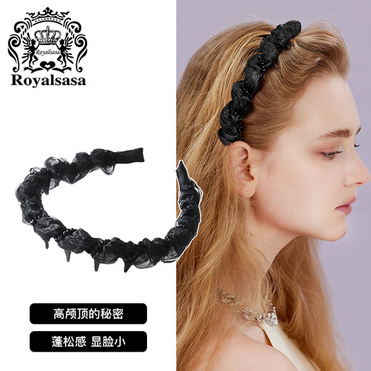 Royal sasa royal salsa large tooth comb headband high skull pleated headband high-end temperament hairpin non-slip face small