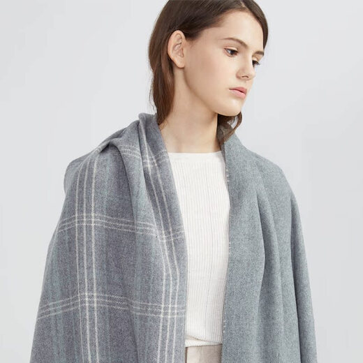 TUTORGOOSE scarf for women winter Korean fashion versatile ins trend thickened warm long shawl with extra long shawl gray