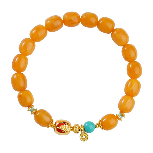 Potala Palace Beeswax Green Pine Bracelet 925 Silver Agarwood Lapis Lazuli Bracelet Birthday Gift for Boyfriend for Men and Women of the Year of the Zodiac