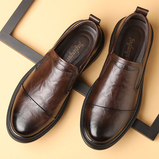 Scarecrow (mexicain) 2025 Nouvelle entreprise de mode masculine Costume formel chaussures en cuir authentique cuir en cuir respirant décontracté sans glissement