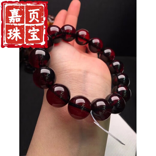Jiaye quality beeswax blood amber bracelet amber hand beads rosary beads for men and women red amber old wax original ore blood amber hand beads 20MM 12 pieces
