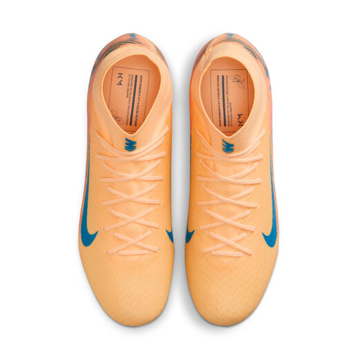 Nike Mercurial Series Mbappe Men's High Top MG Football Shoes Winter NIKE SUPERFLY 10 FQ8293 801 Light Melon Orange/Peacock Blue/Igloo Blue 45