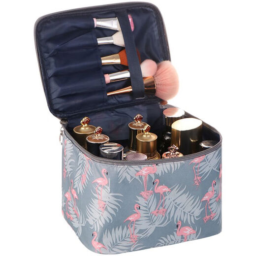 Yusenyi ins cosmetic bag women's portable large capacity travel waterproof large portable skin care product cosmetics storage new black base lemon regular style