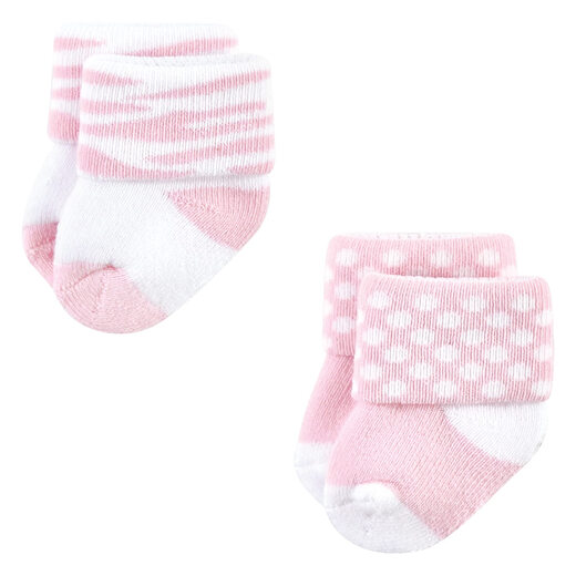Luvable friends baby newborn and baby terry socks ballet shoes 12-pack 0-6 months