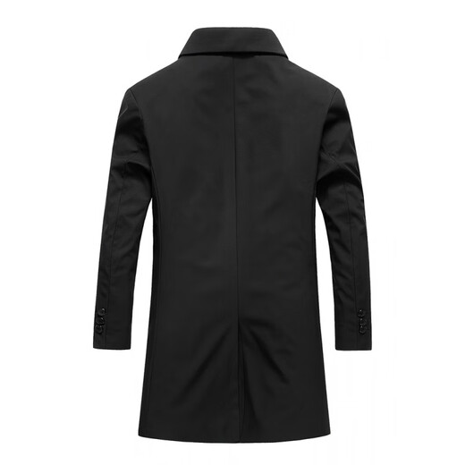 BOSS spring and autumn men's windbreaker 2025 new high-end mid-length casual suit jacket men's non-iron gray 3XL 190