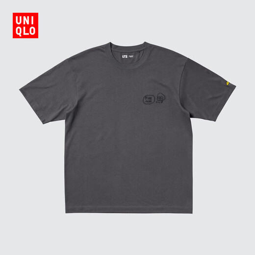 
Uniqlo men's clothing/same style UT NY POP ART printed short-sleeved T-shirt Basquet 477293 08 dark gray M /170/92A