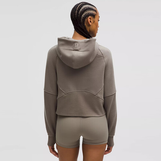 lululemon丨Scuba 女士超宽松款拉链连帽衫 LW3HTLS 暖褐灰 M /L