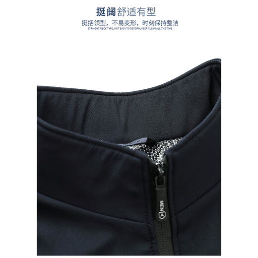 Pierre Cardin velvet jacket men's autumn and winter new stand-up collar high-end business casual jacket men's middle-aged dad's top cotton coat Navy blue velvet thickened jacket XL Recommended weight 130-145Jin Jin equals 0.5 kg