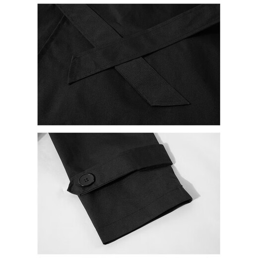 Nasawassup autumn and winter new style double-breasted belt simple windbreaker men's medium-length coat high-end business thickened cotton coat F2068 beige cotton thickened M recommended 90-115Jin Jin equals 0.5 kg