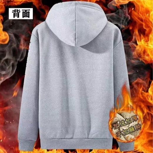 Cotton-padded jacket men's winter 2025 new lamb velvet thickened and warm youth casual loose hooded cold-proof cotton-padded jacket black plus velvet 2XL