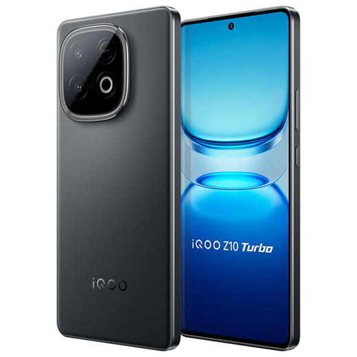 Vivo iQOO Z10 Turbo+/Turbo 24-term interest-free 8000mAh battery Dimensity 9400+ e-sports chip 144Hz eye protection screen 5G student gaming phone Starry Black 16GB+512GB Z10 Turbo official standard configuration 2-year store extended warranty + 90-day broken screen protector