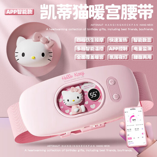 Yiqi warm Palastgürtel Tante Haltsmenorrhoe lindert Artefaktmassagesgerät Warm Baby Geburtstag Chinesisches Valentinstag Geschenk Girls Katie Cat App 5000 Ma Geschenkbox + Heiße Kompresse Massage