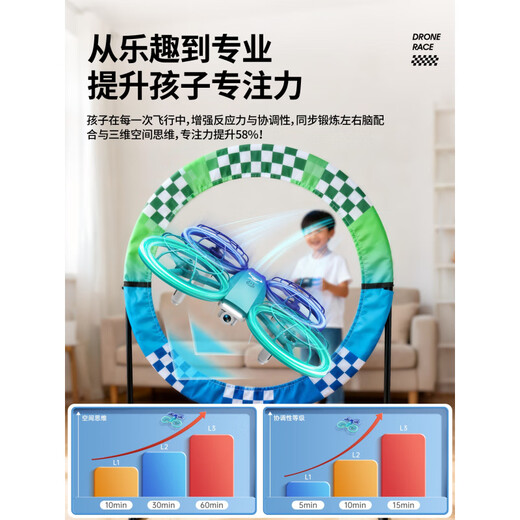 SUIDISI UAV primary school students small youth competition special children's competition sg500 four-axis traverse remote control aircraft three batteries upgraded storage bag SG500PRO-grey