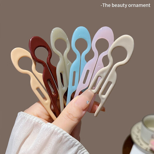 Antimei simple all-purpose small fish hairpin for women's daily ball head small U-shaped hair artifact high-end multi-functional hairpin 3 gradient coffee (about 8.5cm)