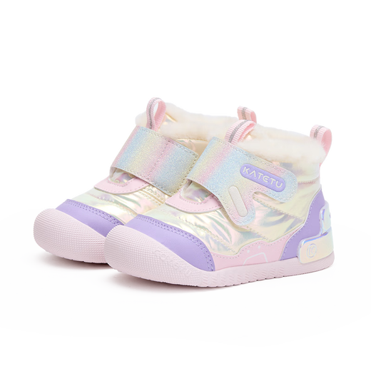 Carter Bunny Toddler Shoes 2025 Winter New Children's Shoes High-top Snow Boots Plus Velvet Warm Small K-Shield Functional Shoes X5DE012