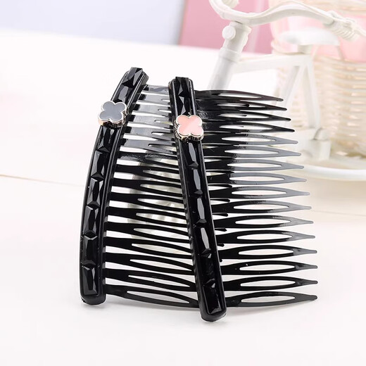 Tang Funi Internet celebrity bangs forehead broken hair hairpin organizer hairpin female head broken hair comb insert comb short hair management headdress medium black (2 pieces)