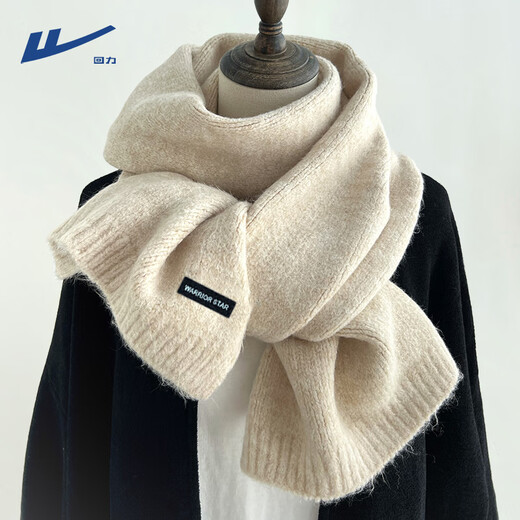 Warrior scarf for men and women in winter, thickened and warm, solid color knitted scarf, outdoor cycling neck protector, wind and cold protection, gift for boyfriend