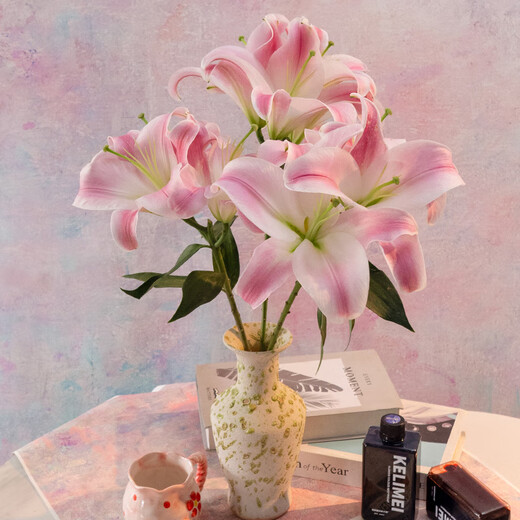 Jingdong Flowers Yunnan Kunming Flower Base Straight Hair Pink Perfume Lily 9 Family Life Flowers Straight Hair Source