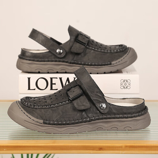 Sandalen Herren trendy Outdoor Sports Kleidung Bag-Toe Casual Schuhe Pantoffeln 2025 Neue Sommer atmungsaktiven Männer Beachschuhen braun [Mikrofaserleder A673] 47
