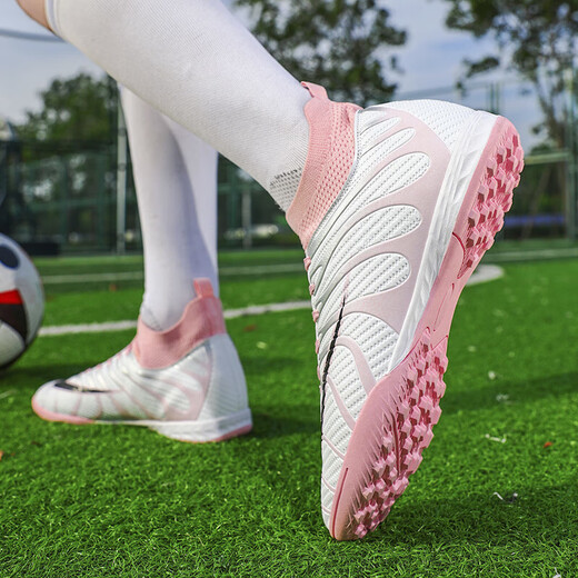 Fußballschuhe für Jungen und Mädchen Training Wettbewerb Schuhe Pink gebrochene Nägel-Zhuo 698 35