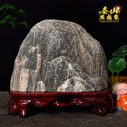 Auténtica oficina de Taishan Stone Candang Indoor y al aire libre que respalda rocas y repara la esquina Bluestone Natural Raw Stone Ornament Transparent Family Portrait-15863