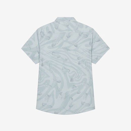 K-Boxing K-Boxing K-Boxing Men's Spring and Summer Fashion Art Geometric Print Short-Sleeved Shirt FDCE2906 Medium Stone Gray 2XL