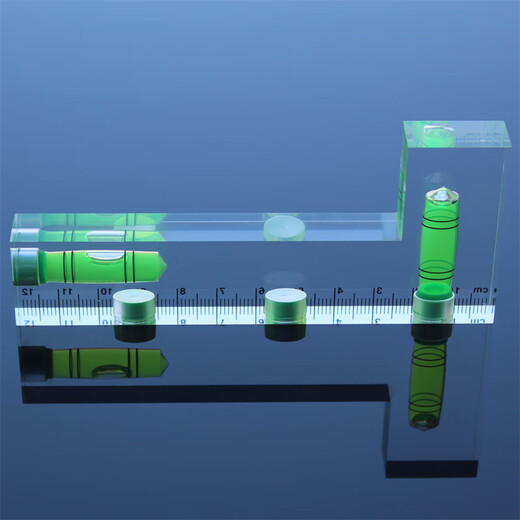 LDVEP fully transparent strong magnetic L-shaped spirit level 120mm green bubble