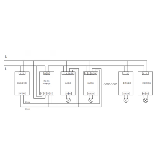 Leite DALI relay/switch switch 10A/3.6A/220V single-circuit switch controller LTECH DR zero fire in and zero fire out