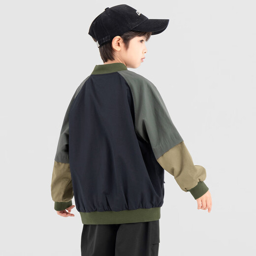 Duojia Boys Casual Jacket 2025 Spring and Autumn American Retro Baseball Uniform Top Children's Trendy Contrast Color Work Jacket