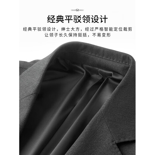 Lilang Easy Care Suit Men's 2025 Winter New Business Formal Wear Easy Care Texture Navy Blue XL 180/96A(50)