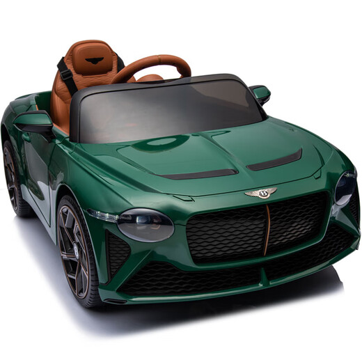 Bentley children's electric car four-wheel drive car for men and women with remote control toy car that can seat people four-wheel drive white = four-wheel drive + remote control + self-driving + swing + music +