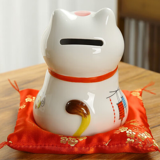 Alcancía del Gato de la Suerte, pequeños Adornos de Ahorro, Mano de Apertura del Gato de la Suerte, Sala de Estar de Estilo japonés, Tarro de Dinero para niños y Adultos, Bendición de 4,5 Pulgadas