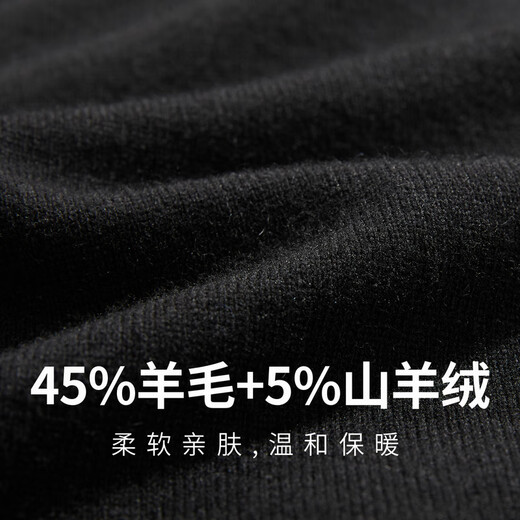 CABBEEN three-dimensional embroidery CABBEEN Henry collar long-sleeved sweater men's 2025 autumn new cashmere sweater anthracite 01 L /175/50