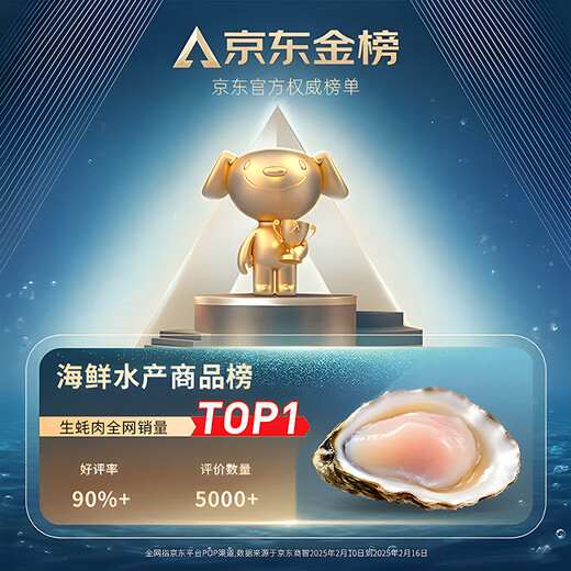 Zibaishang frozen oyster meat, fresh hand-peeled oyster meat, sea oysters, hot pot ingredients, fresh seafood, no processing, large quick-frozen oyster meat, net weight 2Jin Jin is equal to 0.5 kg