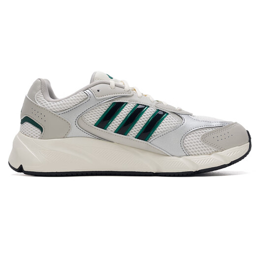 Adidas official mesh shoes men's shoes 25 new breathable cushioned outdoor running shoes Student commuting shoes Casual dad shoes JS4839 39 [Suggested foot length 24 cm]