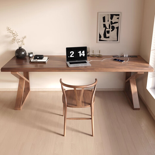 Dream theme all solid wood computer desk bedroom home desk student study table double gaming table long table wall workbench supports color and size customization