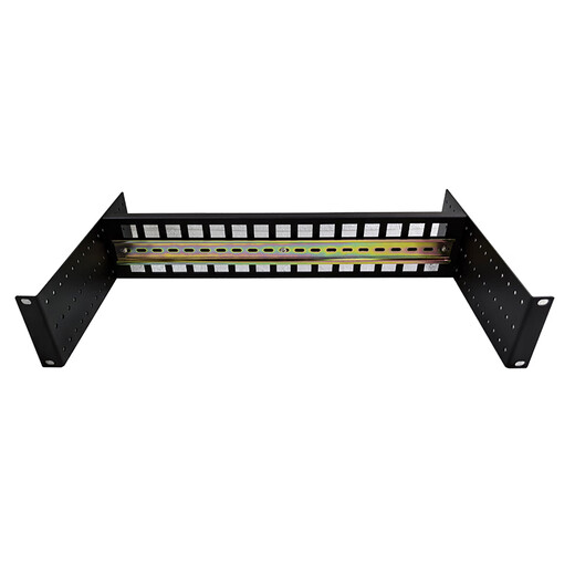 19-inch cabinet installation 35mm standard DIN Rail industrial rail rack-mounted industrial-grade transceiver switch 1U rail bracket black depth 90mm