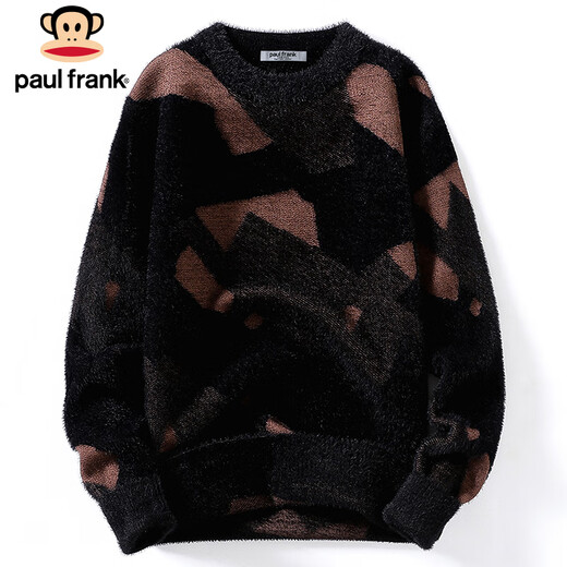 大嘴猴（paul frank）毛衣男士秋冬季厚款保暖针织衫男潮流毛线衣外套男装 白色 XL