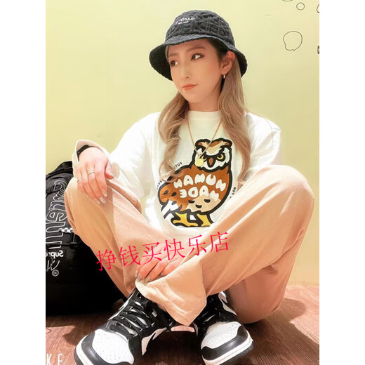 Marca de moda japonesa hecha por humanos Letras hechas humanas Bat tigresa de manga corta Ins Ins Spring and Summer Polar Bear Camiseta 3878 White XL