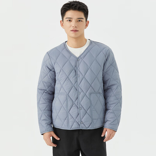 Shirt Xuan Warm Cotton Clothes Men's Lightweight Small Cotton-padded Jacket Bottoming Down Cotton Liner Middle-aged and Elderly Cold-proof Liner Cotton Clothes Winter Black XL 125-135Jin Jin is equal to 0.5 kg