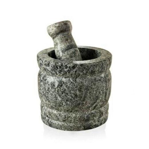 Huanjin old-fashioned manual garlic mortar household commercial stone garlic pounder grinding jar new stone garlic pounder large bowl polished stone mortar with lid