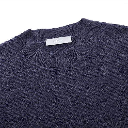 Jiumuwang Shopping Mall Same Style Men's Wool Sweater Men's 25 Spring and Winter New Warm Cashmere Exquisite Versatile Sweater Top JX Slim Version + Lotus Purple Blue + CK15V61512 S 165/88A(46)