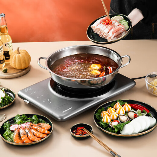 Special hot pot pot, clear soup pot, porridge and stew pot, gas stove, induction cooker, stainless steel hot pot basin, double-ear fat sheep pot, thickened with transparent lid, suitable for 6-8 people, 36cm 36cm
