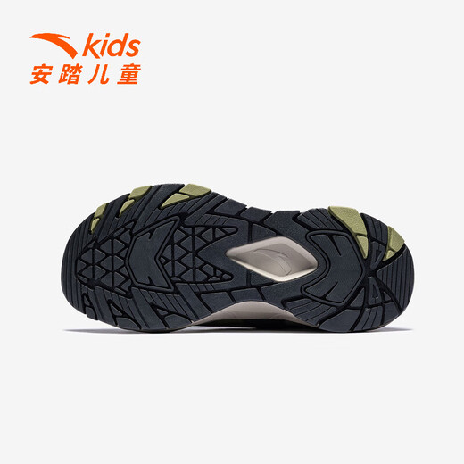 ANTA Children's Dengfeng Cotton Shoes Winter New Boys' Cushioning and Wear-Resistant Sports Shoes Medium and Large Children's Shoes Boys' Casual Shoes Plain Gray/Dendrobium Green-3 34
