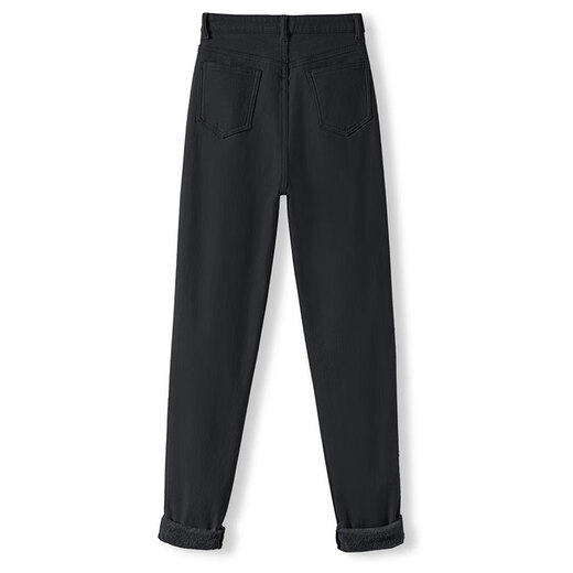 Cypress plus velvet washed jeans for women 2025 winter new style commuting high waist slim tapered harem pants