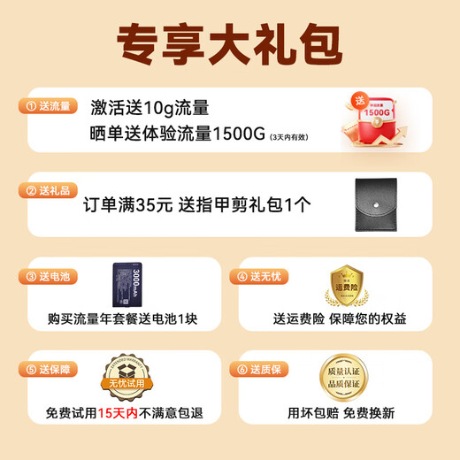 Fengyu inalámbrico portátil wi-fi6 sin tarjeta 2025 nuevo China Unicom y Telecom enrutador WiFi 4G portátil ilimitado Camión de acceso a Internet versión universal de deportes electrónicos a nivel nacional batería de duración súper larga - sin tarjeta + batería de 3000 mAh